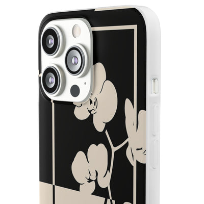 Geometric Orchid Bloom · Lite Phone Case for iPhone ·  Black