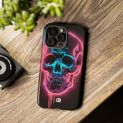 Neon Drip Skull · Tough Phone Case for iPhone · Black