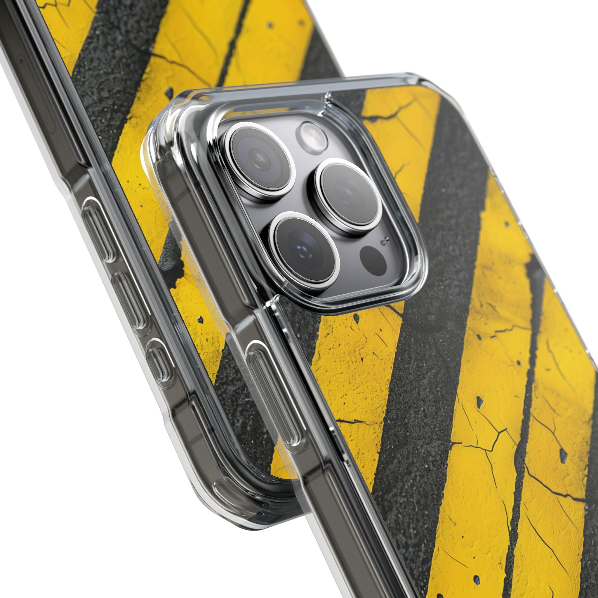 Cracked Hazard Stripes · Impact Telefoncover for iPhone · Magsafe