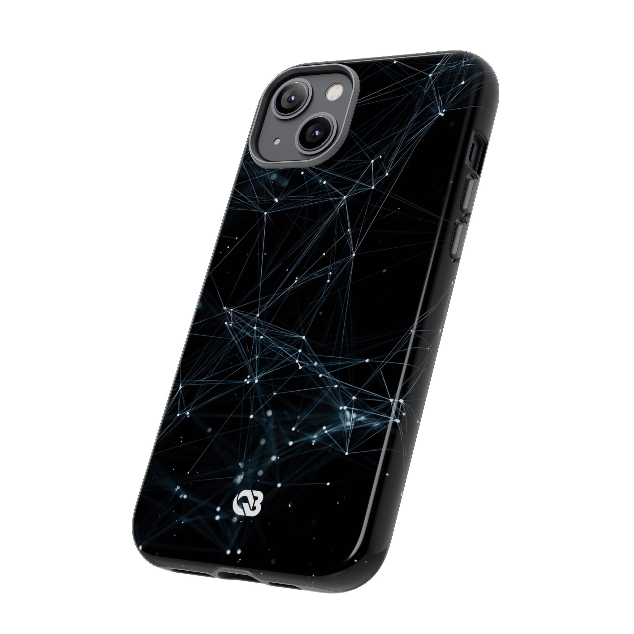 Black Tough Phone Case for iPhone - Arctic Neural Mesh