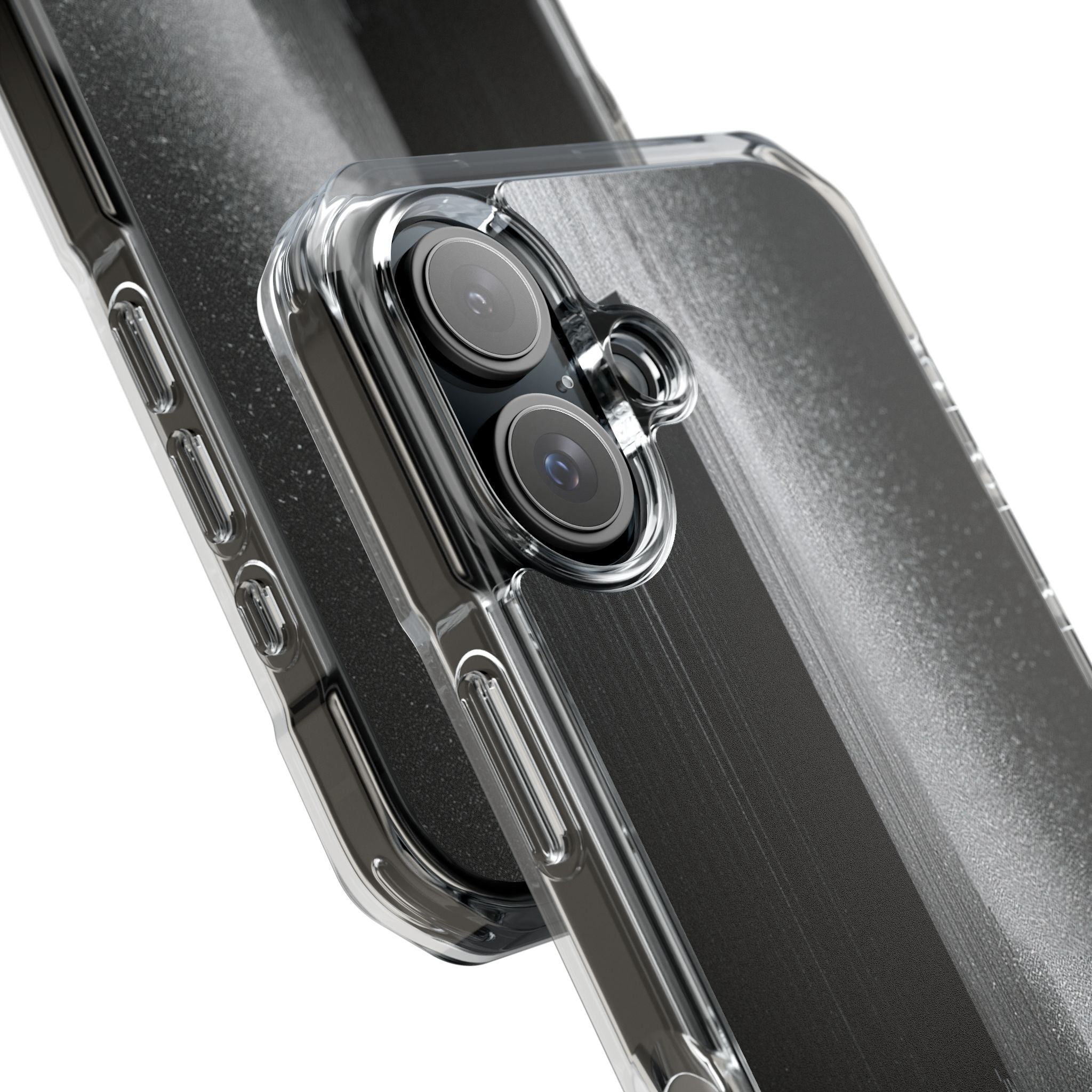 Black Impact MagSafe Phone Case for iPhone - Brutalist Pixel Monolith