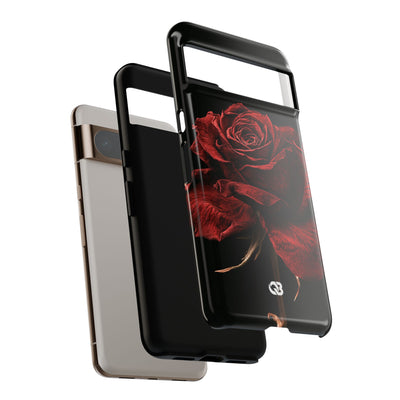 Crimson Noir Rose · Tough Phone Case for Pixel ·  Black