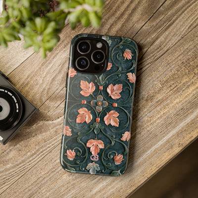 Florentine Rose Arabesque · Tough Phone Case for iPhone · Green