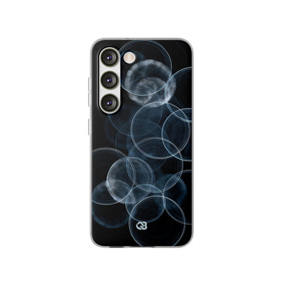 Blue Lite Phone Case for Samsung - Cyan Pulse Ripple