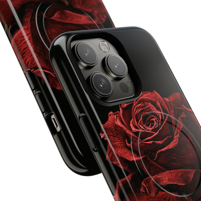 Crimson Noir Rose · Tough 2.0 Magnetic Phone Case for iPhone · Black