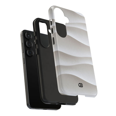 White Tough Phone Case for Samsung - Arctic Flow Ridges