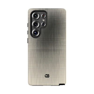 Beige Tough Phone Case for Samsung - Carbon Screen Grid