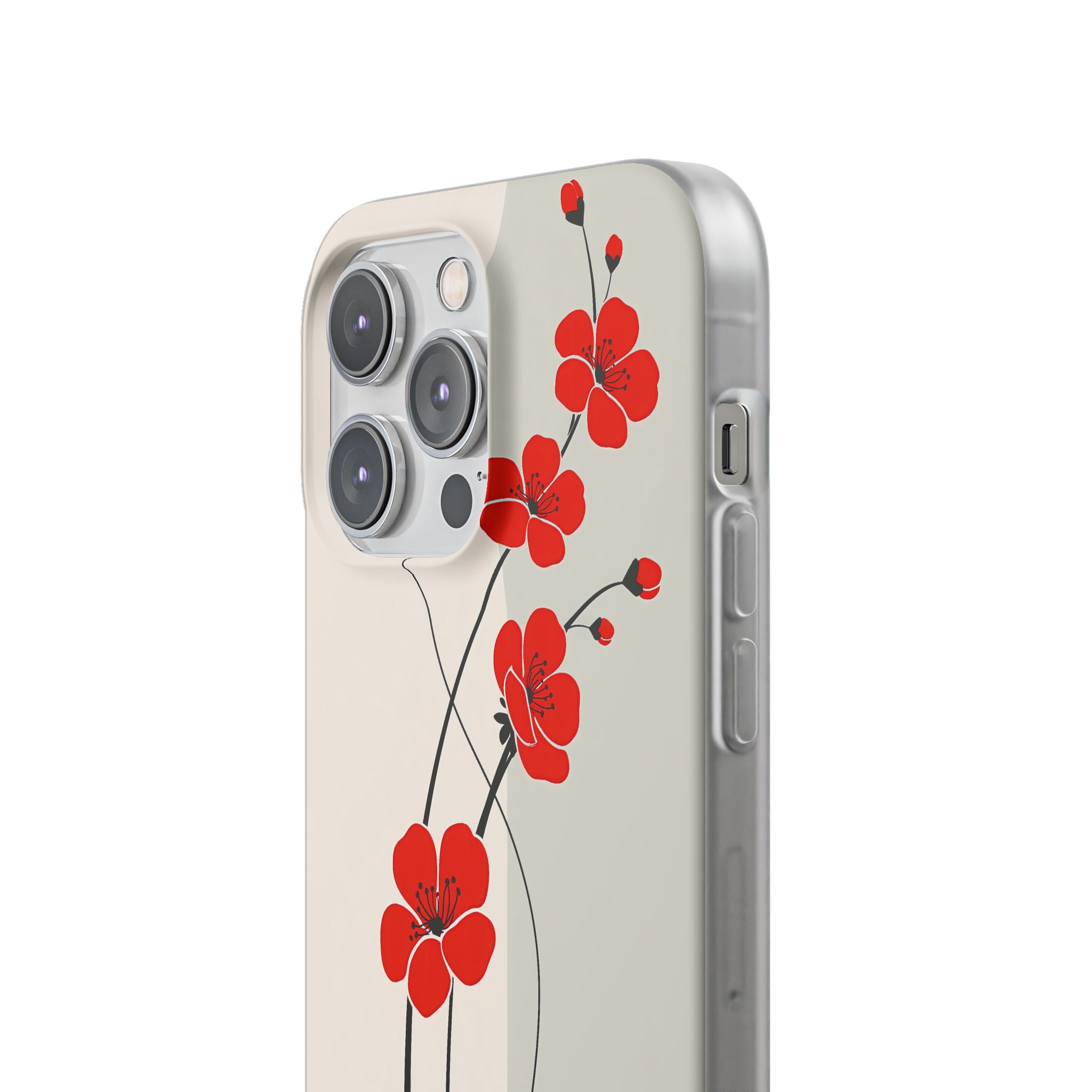 Red Lite Phone Case for iPhone - Crimson Plum Ink