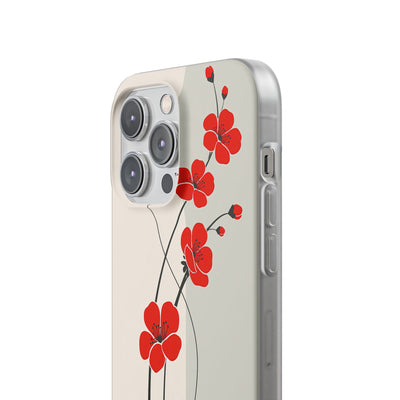 Red Lite Phone Case for iPhone - Crimson Plum Ink