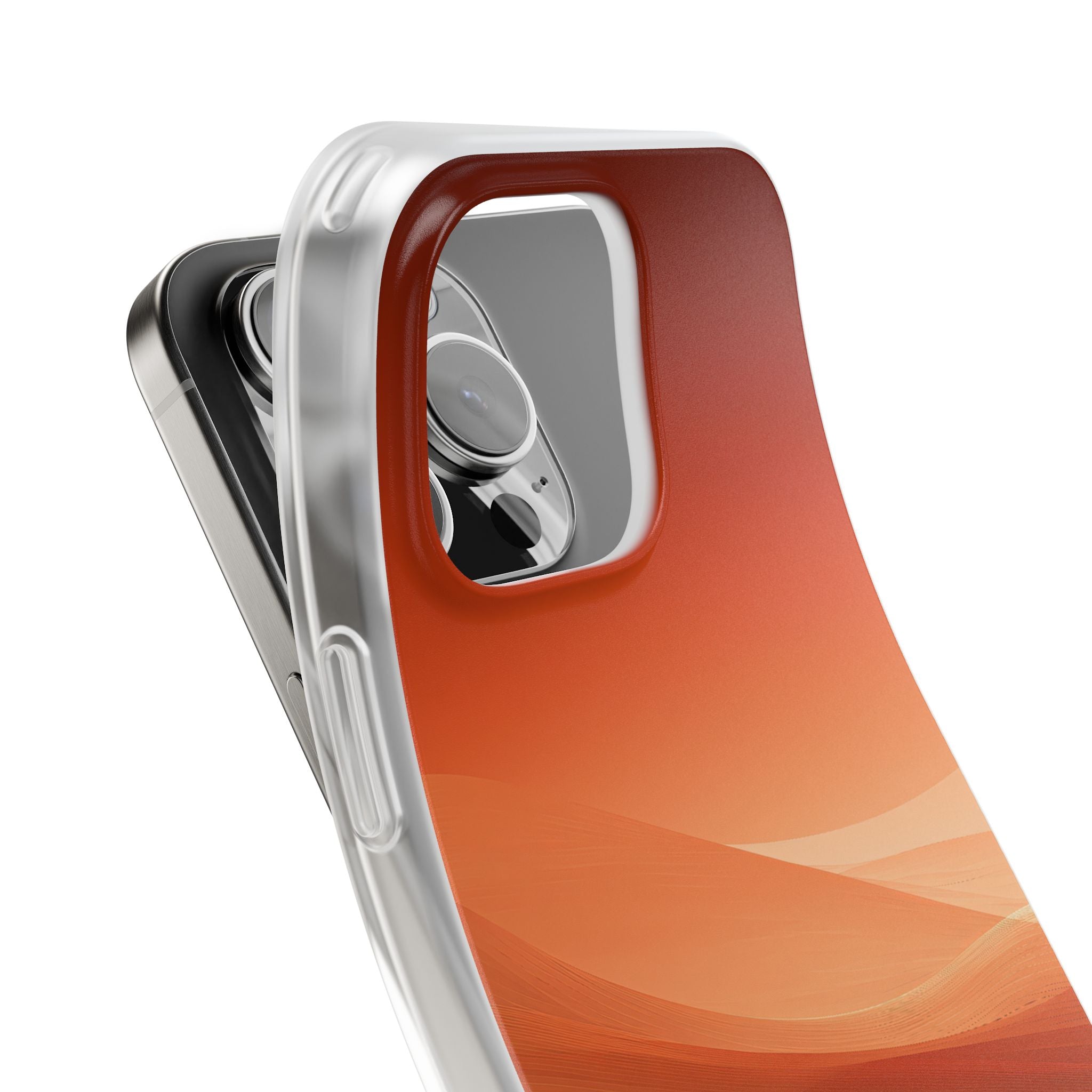 Orange Lite Phone Case for iPhone - Crimson Dune Gradient