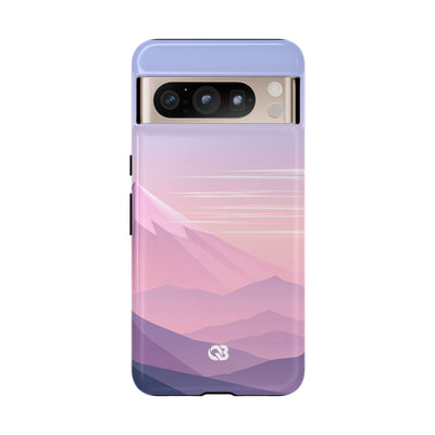 Purple Tough Phone Case for Google Pixel - Lavender Alpine Dawn