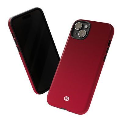 Red Tough Phone Case for iPhone - Crimson Velvet Fade