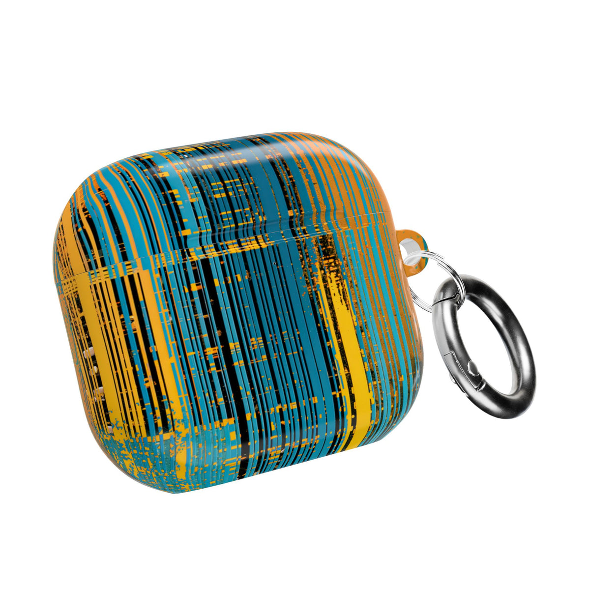 Cyber Glitch Stream · Hard Case for AirPods & AirPods Pro · Teal