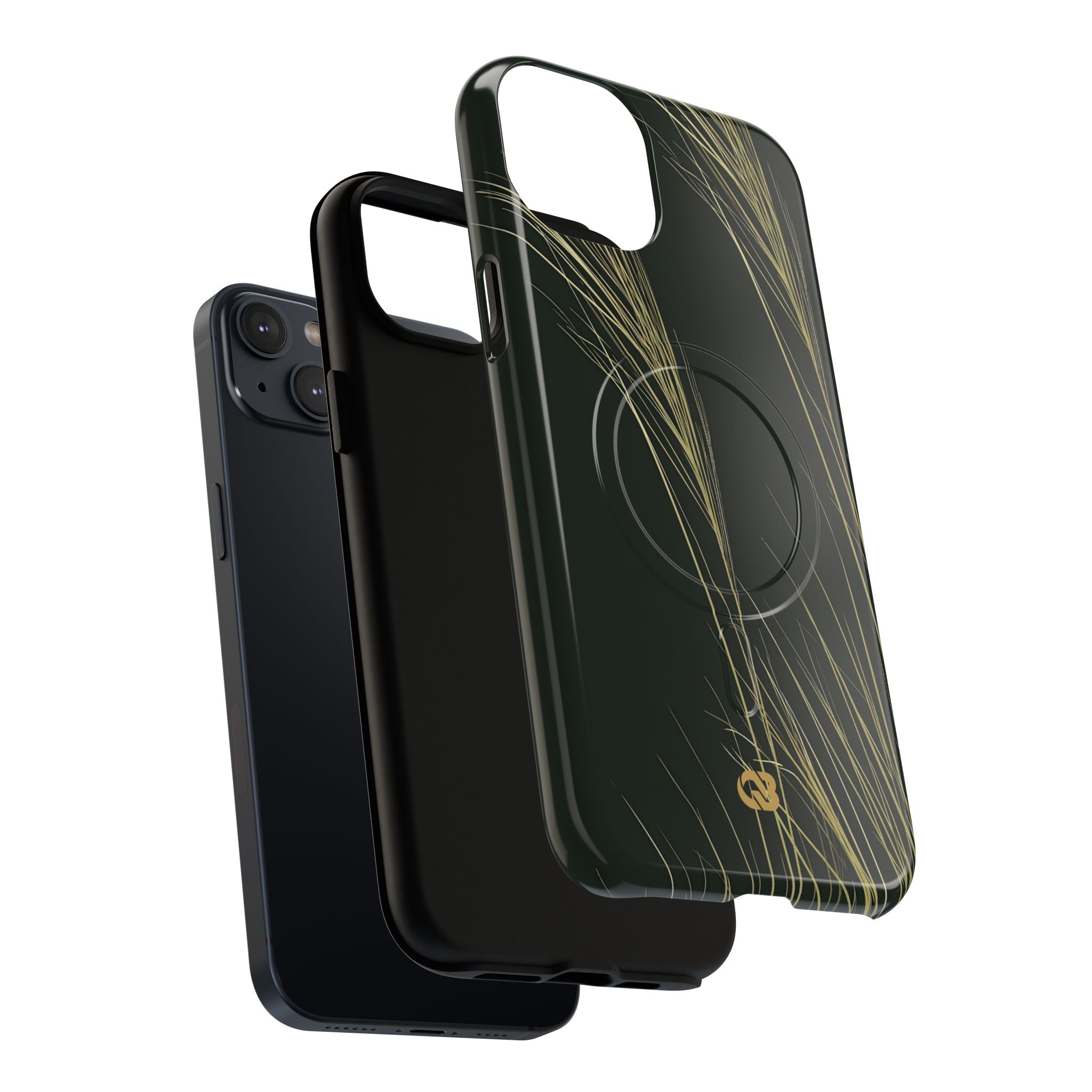 Green Tough 2.0 Magsafe Phone Case for iPhone - Midnight Gilded Grass