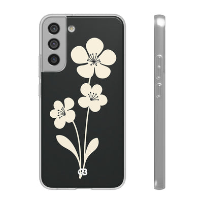 Black Lite Phone Case for Samsung - Obsidian Cream Bloom