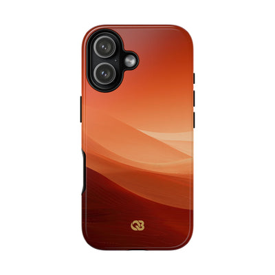 Orange Tough Phone Case for iPhone - Crimson Dune Gradient