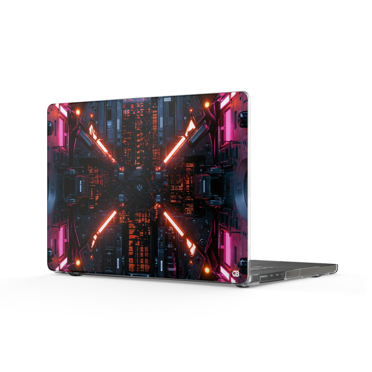 Cybernetic Reactor Core · Clear Hard Case for MacBook · Black
