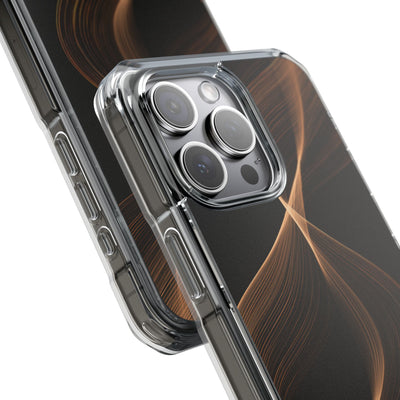 Brown Impact MagSafe Phone Case for iPhone - Copper Silk Wave