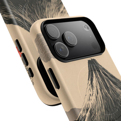 Beige Tough 2.0 Magnetic Phone Case for iPhone - Obsidian Ink Summit