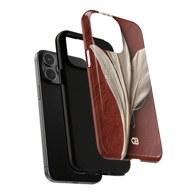 Carved Ivory Plume · Tough 2.0 Magnetic Phone Case for iPhone · Red