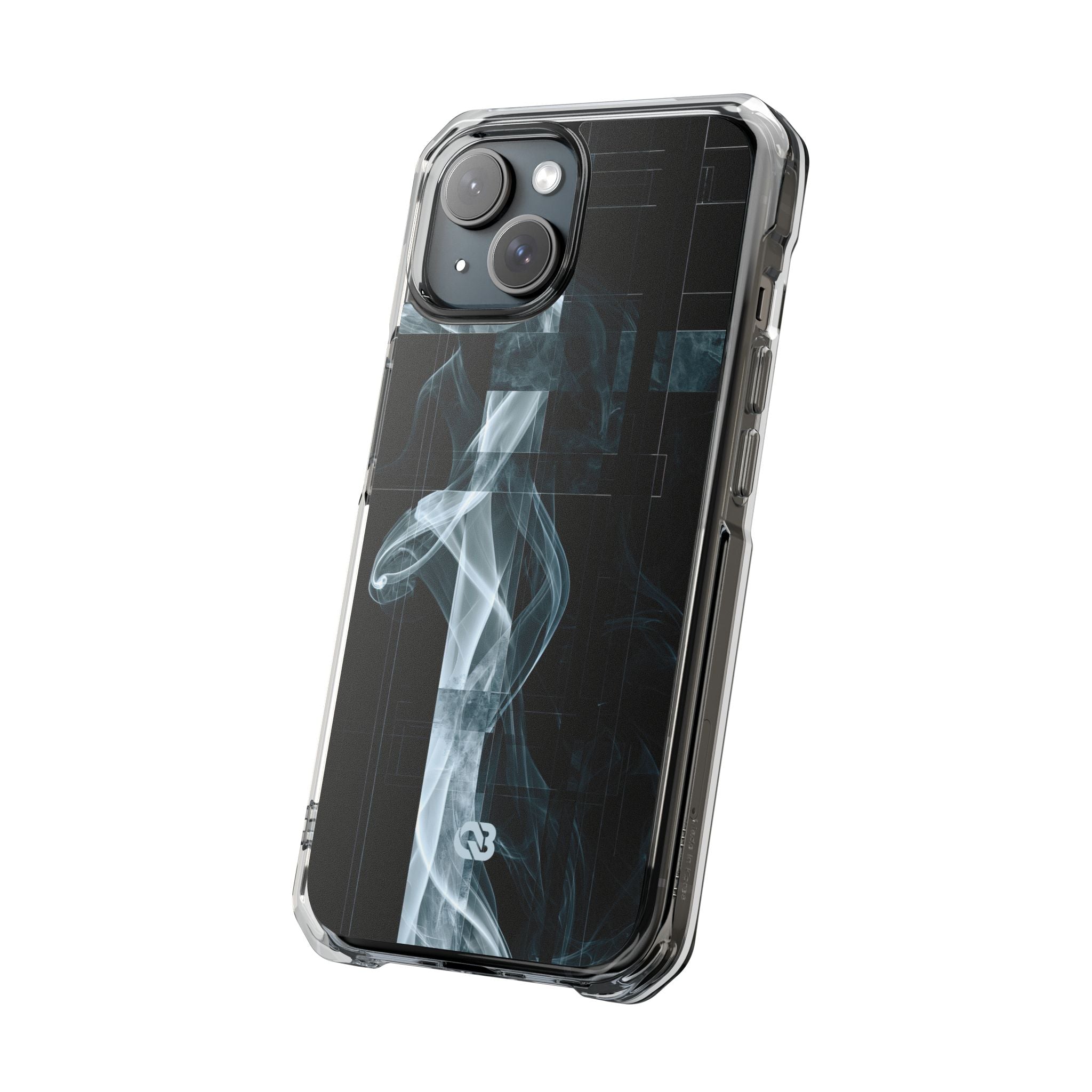 Black Impact MagSafe Phone Case for iPhone - Arctic Vapor Grid