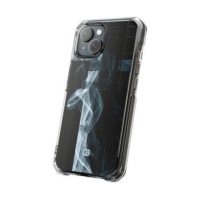 Black Impact MagSafe Phone Case for iPhone - Arctic Vapor Grid