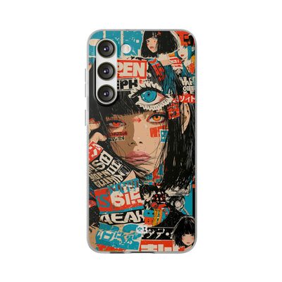 Shibuya Street Collage · Lite Phone Case for Samsung · Red