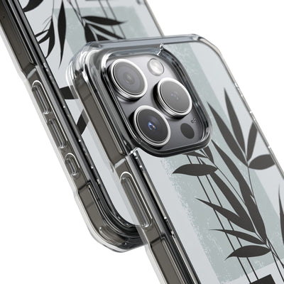 Grey Impact MagSafe Phone Case for iPhone - Sage Bamboo Noir