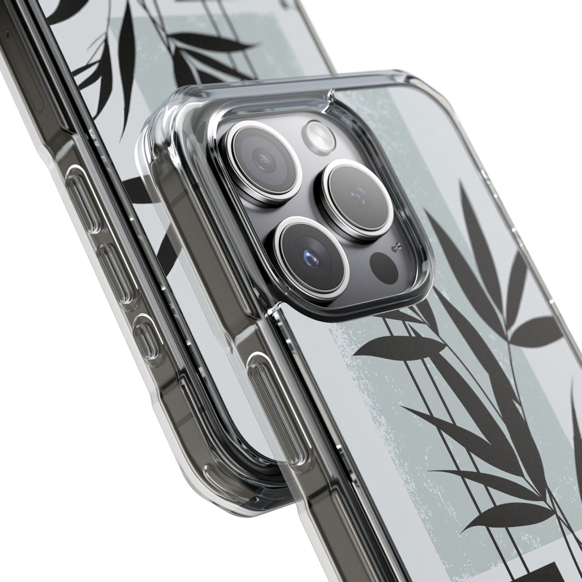 Zen Bamboo Silhouette · Clear Impact Magnetic Phone Case for iPhone ·  Green