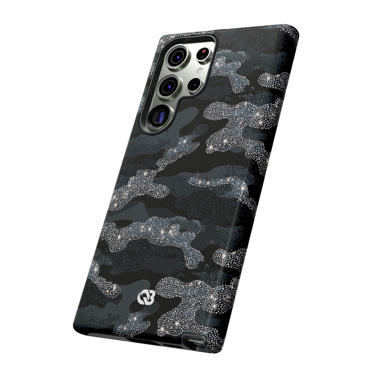 Glitter Shadow Camo · Tough Phone Case for Samsung · Black