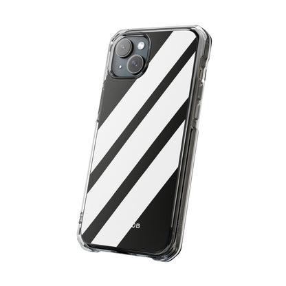 Diagonal Bands Noir iPhone 15 Plus Case - Impact