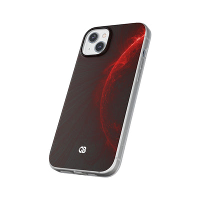 Red Lite Phone Case for iPhone - Solar Crimson Flare