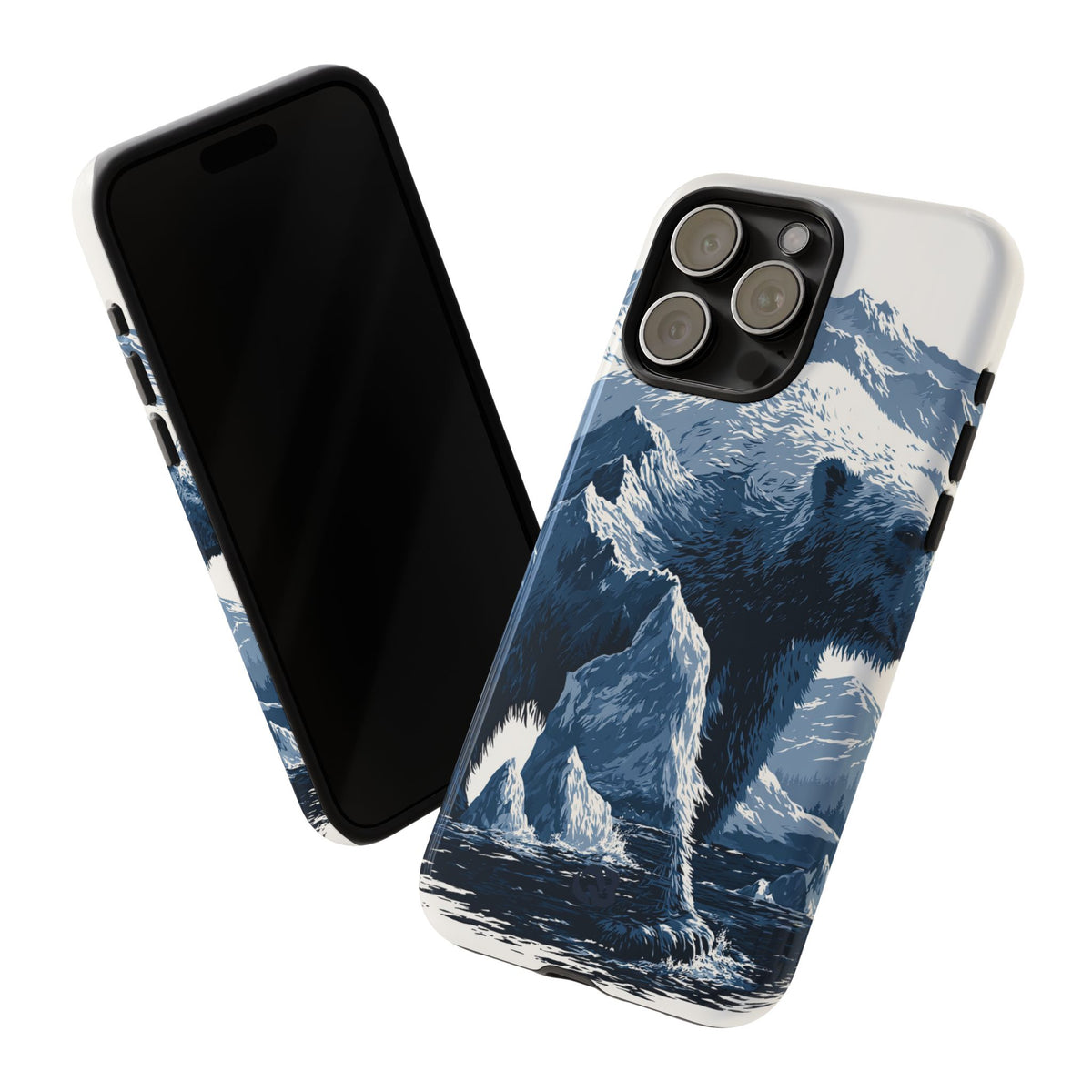 Fjord Summit Bear · Tough Phone Case for iPhone · Blue