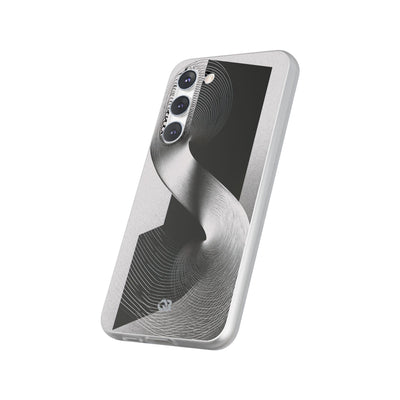 Grey Lite Phone Case for Samsung - Obsidian Moiré Wave