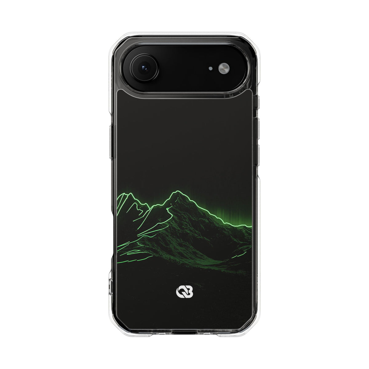 Nordic Mountain Contour · Clear Impact Magnetic Phone Case for iPhone · Black