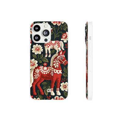 Nordic Dala Meadow · Lite Phone Case for iPhone ·  Red