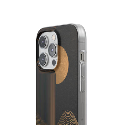 Gold Lite Phone Case for iPhone - Gilded Obsidian Dunes