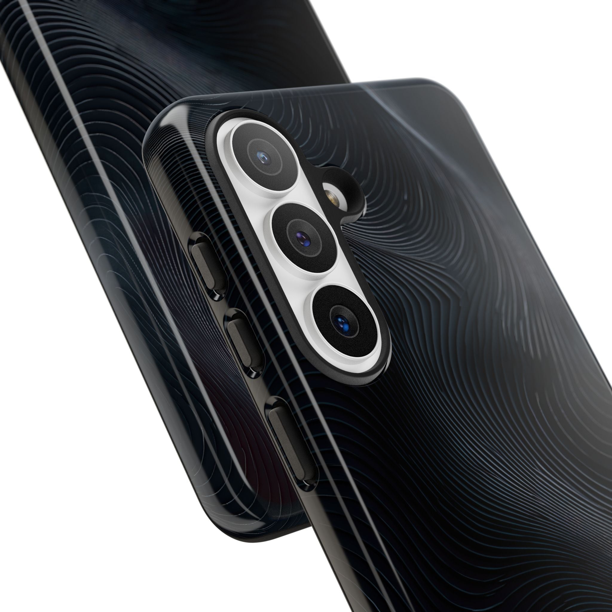 Black Tough Phone Case for Samsung - Obsidian Ridge Flux