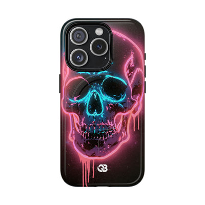 Neon Drip Skull · Tough 2.0 Magnetic Phone Case for iPhone · Black