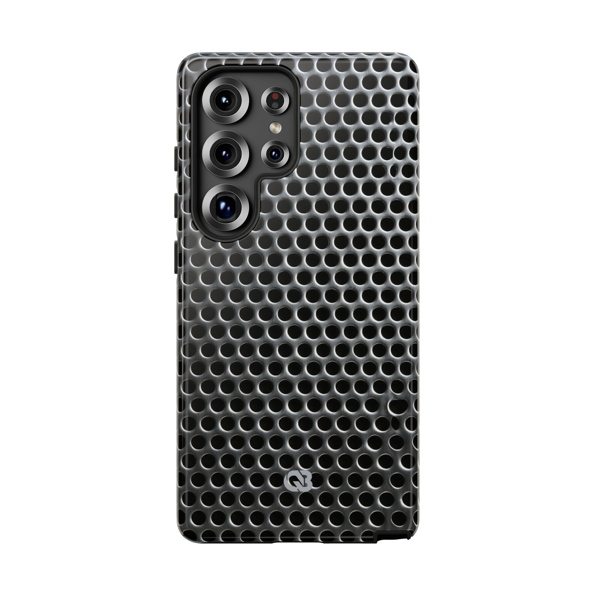 Silver Tough Phone Case for Samsung - Brutalist Steel Mesh
