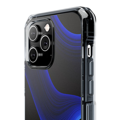 Blue Impact MagSafe Phone Case for iPhone - Electric Cobalt Flow