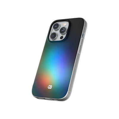 Black Lite Phone Case for iPhone - Electric Prism Grain