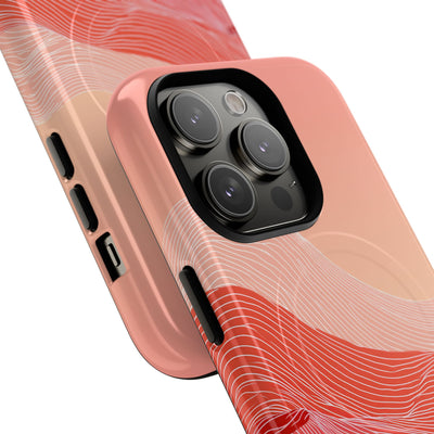 Red Tough 2.0 Magsafe Phone Case for iPhone - Crimson Ridge Contour