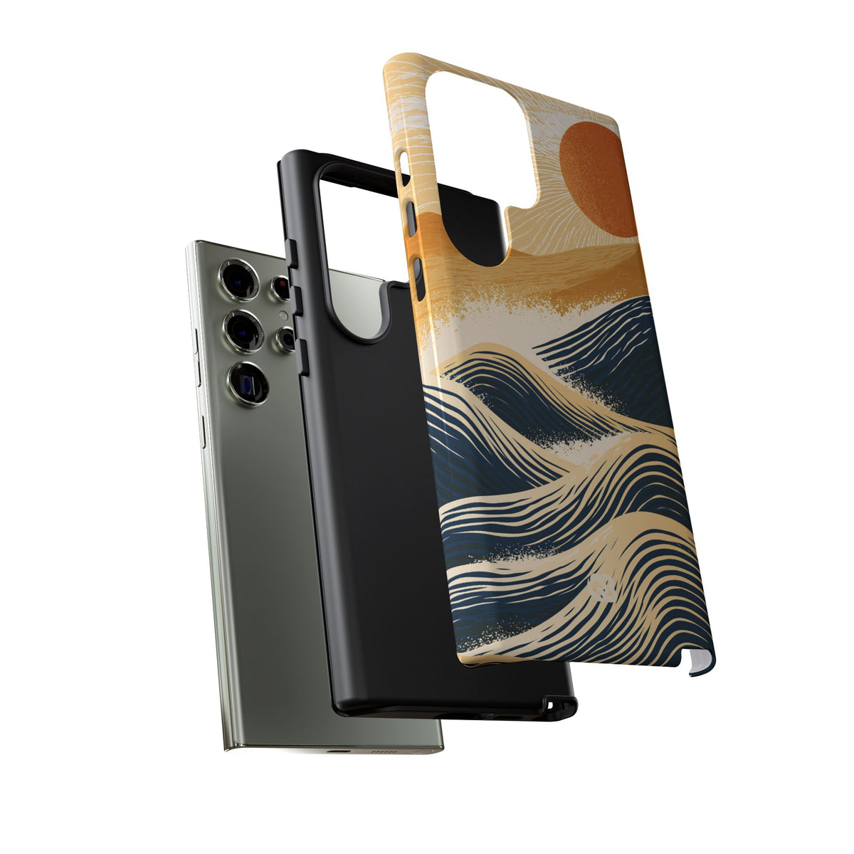 Golden Horizon Waves · Tough Phone Case for Samsung · Blue