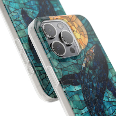 Stained Moon Whale · Soft Telefoncover for iPhone