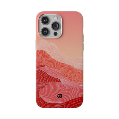 Red Lite Phone Case for iPhone - Crimson Ridge Contour