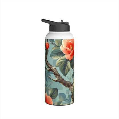 Pink Camellia - Stainless Steel Water Bottle