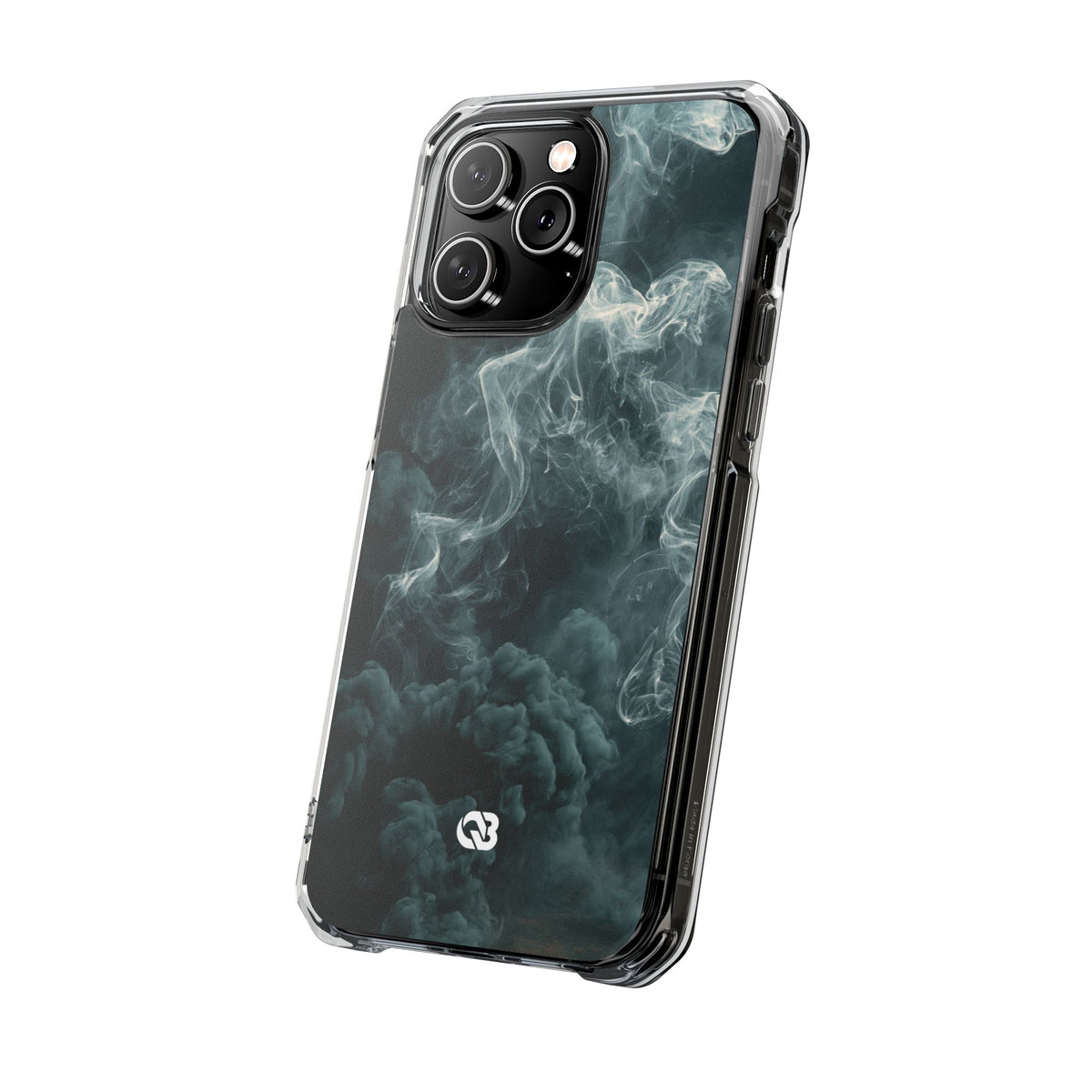 Luminescent Vapor Drift · Clear Impact Magnetic Phone Case for iPhone · Teal