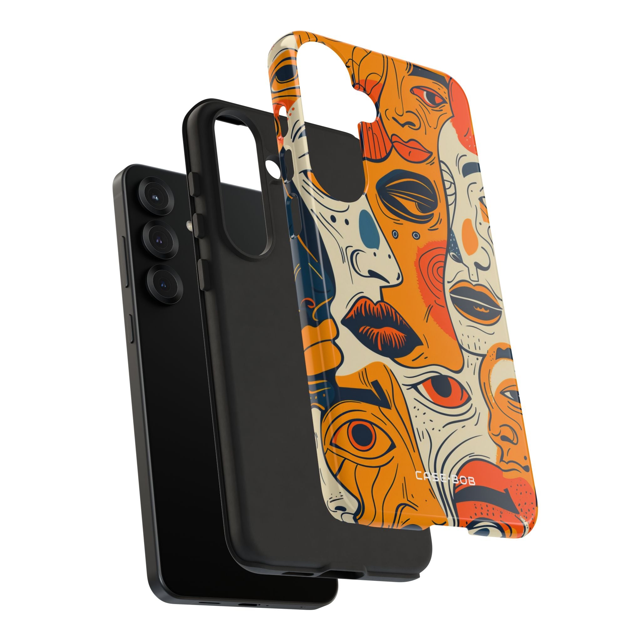 Verwickelte Gesichter Sonnenuntergang Samsung S25 Plus Case - Tough