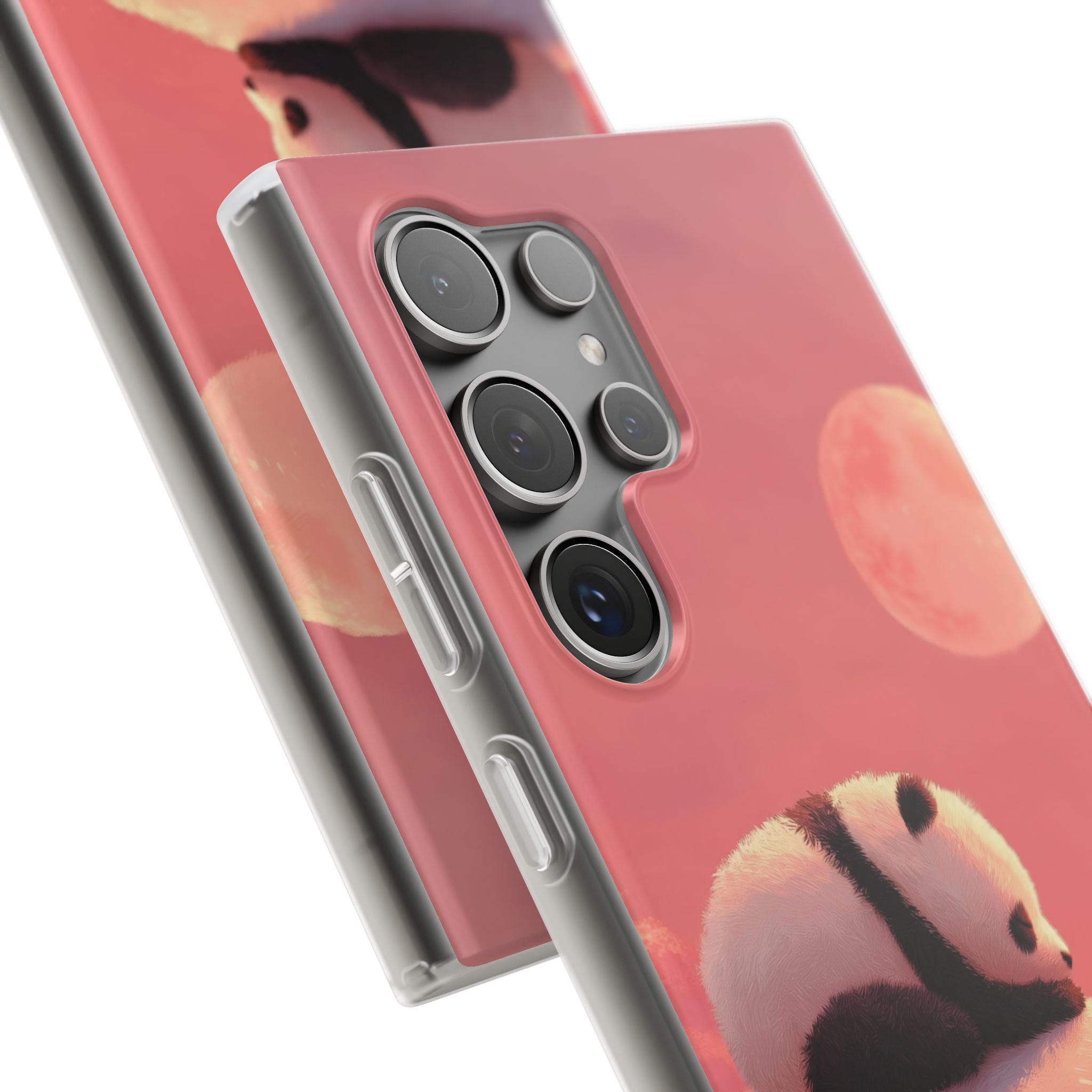 Rose Moon Panda · Soft Phone Case for Samsung